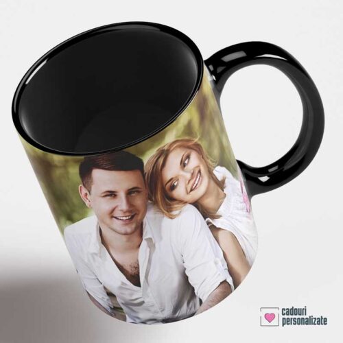 Cană personalizată cu interior negru