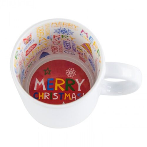 Cana alba personalizata craciun