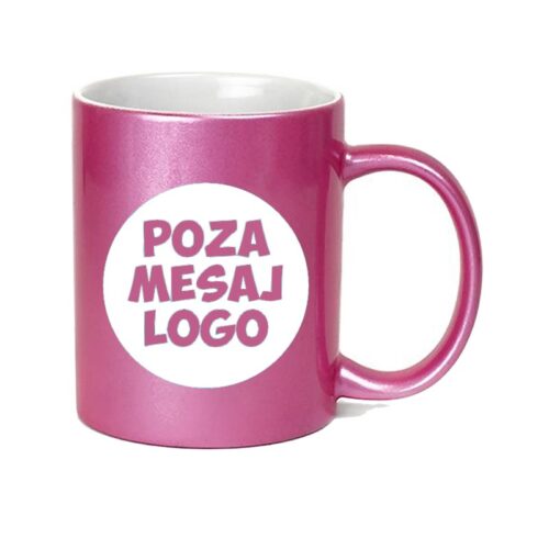 Cana cu exterior metalic aurie personalizata