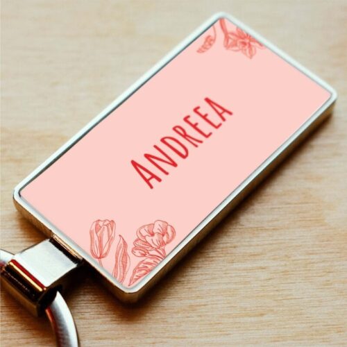 Breloc auto personalizat cu numele tau, 2×4 cm