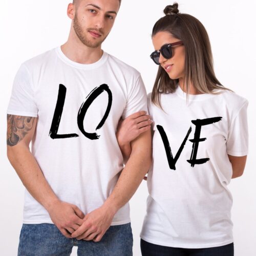Set Tricouri Personalizate pentru cuplu LO-VE