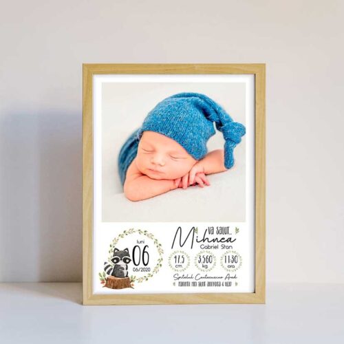 Tablou A4 personalizat bebelus baietel cu 1 poza