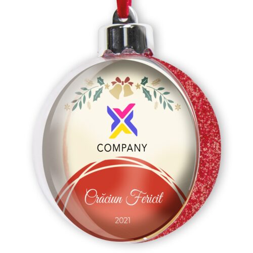 Glob personalizat cu logo si mesaj - Craciun Fericit