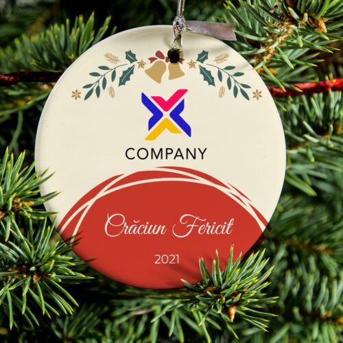 Ornament ceramica rotund personalizat model 2