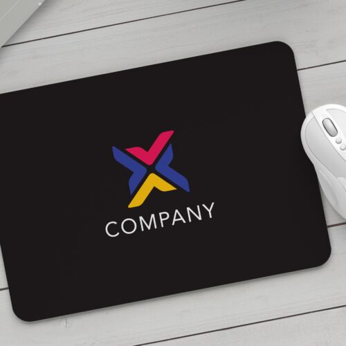 Mouse pad negru personalizat cu logo companie