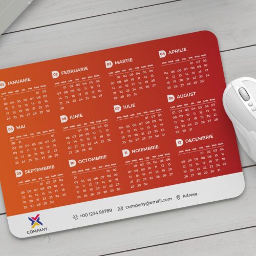 Mouse pad personalizat cu logo companie si calendar 2022
