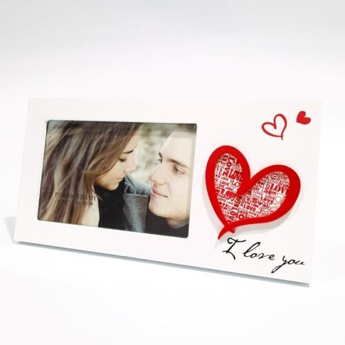 Ramă foto 10x15 cm Personalizata cu o Poza si text "I love you"