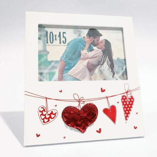 Rama foto Megan cu inima paiete, 10x15 cm Personalizata cu o Poza