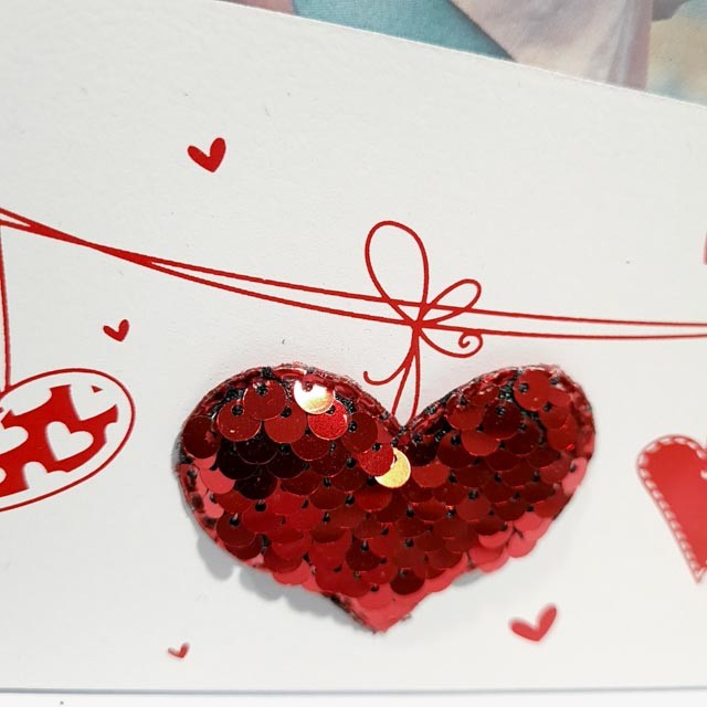 Rama foto Megan cu inima paiete, 10x15 cm Personalizata cu o Poza