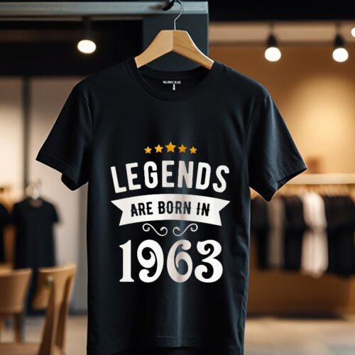 Tricou Personalizat Legends are born in 1963 MODEL2_Tricou