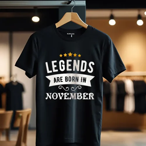 Tricou Personalizat Legends are born in NOVEMBER MODEL 2_Tricou