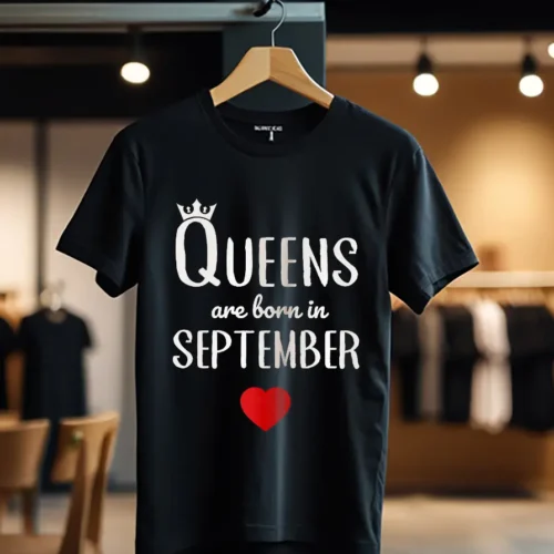 Tricou Personalizat Queens are born in september_Tricou