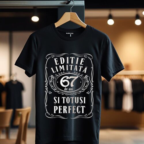 editie limitata 67 de ani_negru_Tricou