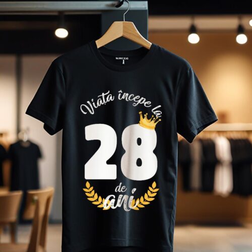 tricou viata incepe la 28 de ani model 2_Tricou