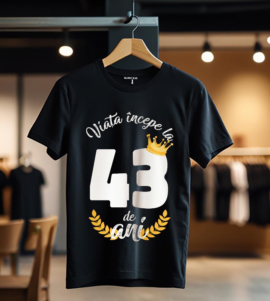 tricou viata incepe la 43 de ani model 2_Tricou
