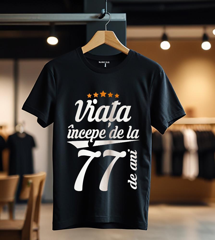 viata incepe la 77 de ani model1_Tricou